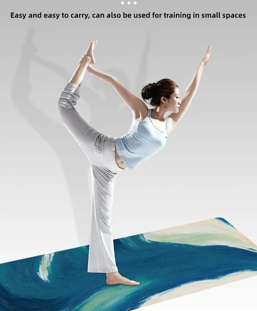 1mm Suede Natural Rubber Soft Anti-Slip Skin-Friendly Yoga Mat for Yoga Pilates Fitness Exercise Home Workout Travel EcoFriendly