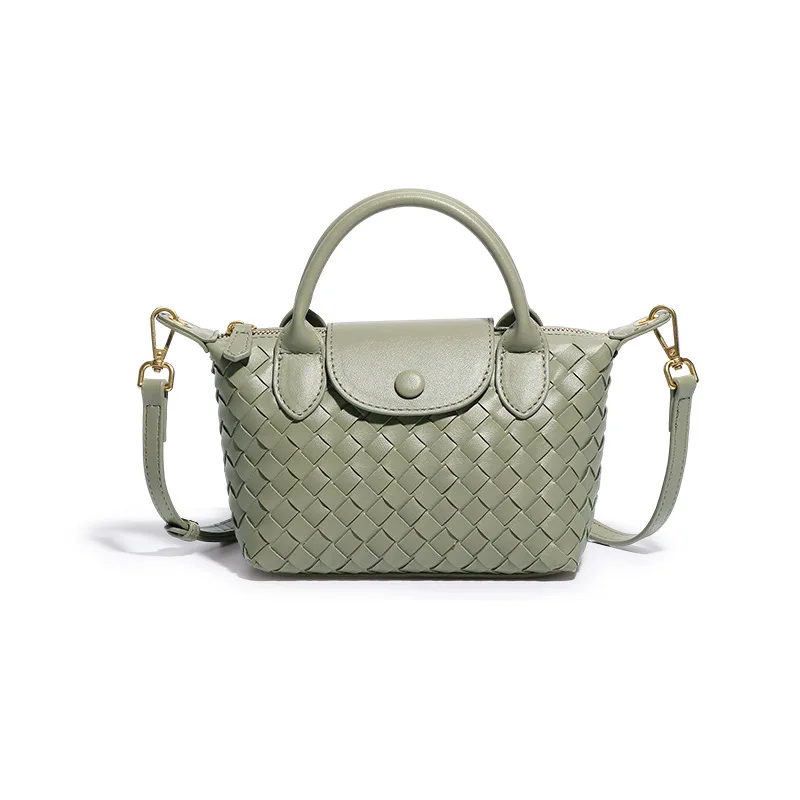 thumbnail image 1 of Nuevo bolso MINI Dumpling trenzado, popular bolso tipo cubo, bolso bandolera de alta moda, bolsos de diseñador para mujer, 1 of 5