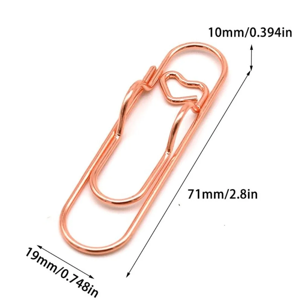 다기능 러브 모델 종이 클립 하트 모양 금속 펜 홀더 DIY 티켓 메모 홀더 문구류