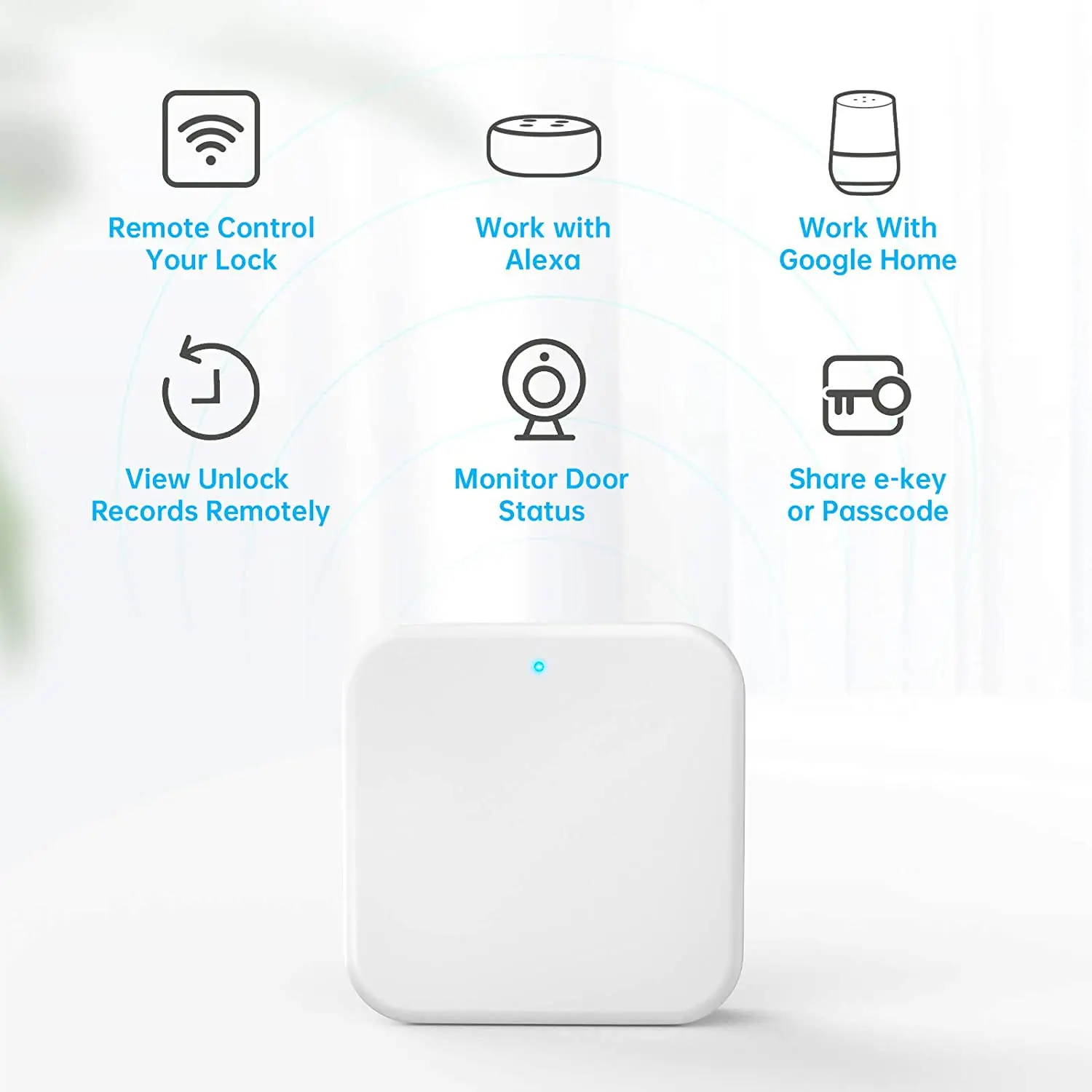 TTLock Or TTHotel APP G2 WiFi Gateway For Remote Control Smart Lock Bluetooth to