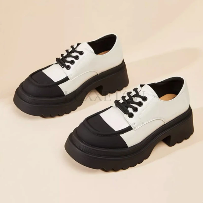 Women Shoes Autumn Round Toe Black Flats Loafers with Fur Casual Female Sneakers Ladies' Footwear Oxfords  Clogs  Platform  Fall