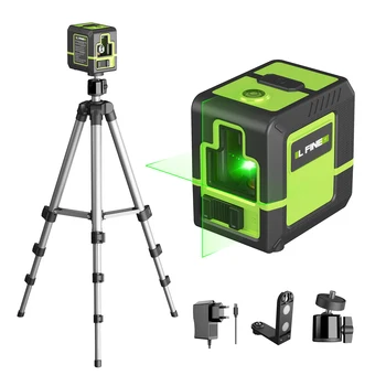 Lfine Laser Level 2 Lines with Tripod professional Level Laser Horizontal Vertical Nivel Laser automatic 360°Self-Leveling Tool
