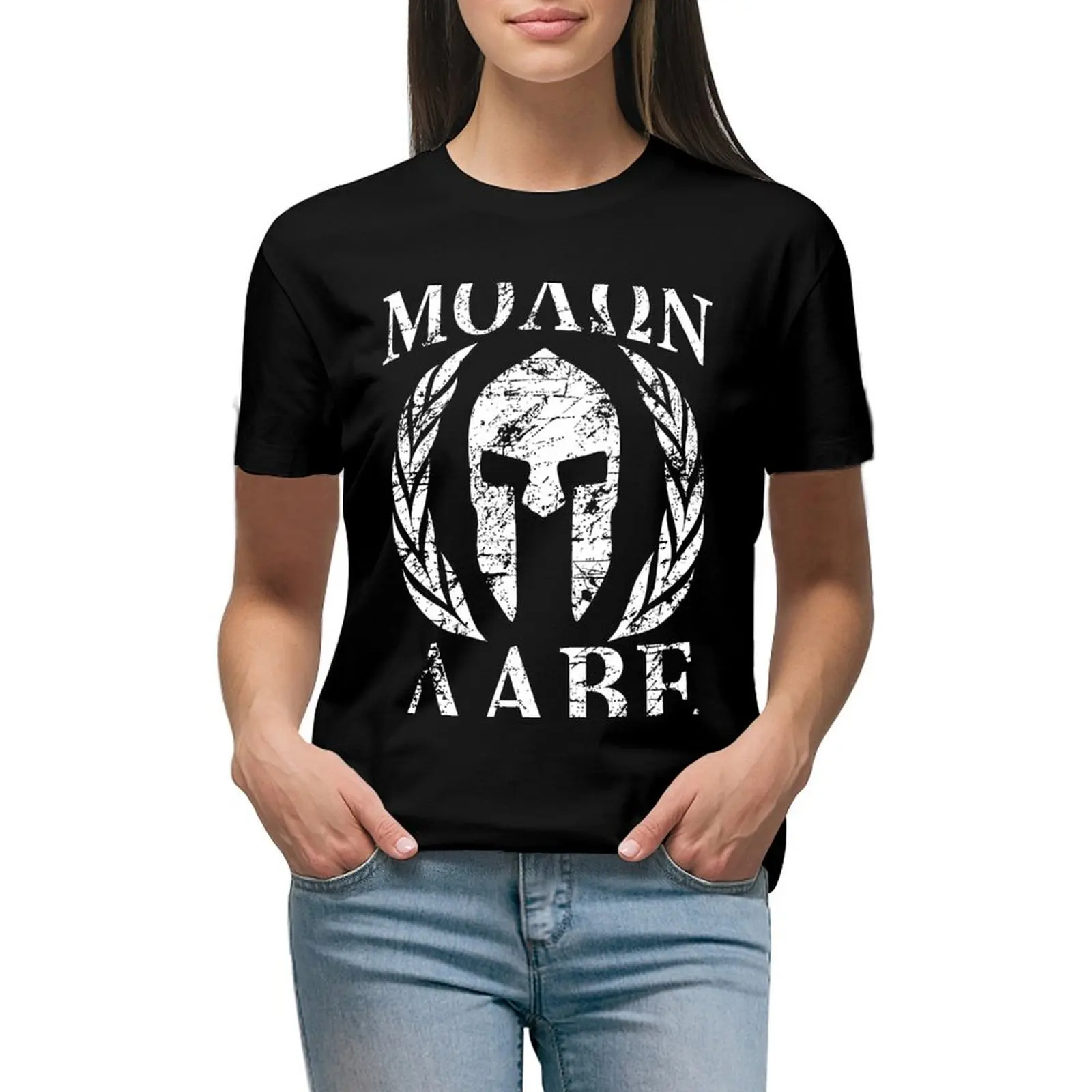 

molon labe 1 T-Shirt summer tops aesthetic clothes customs design your own blacks woman t shirt