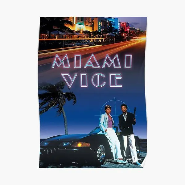 The Miami Vice Tv Series 1984 1989 Poster Vintage Room Pittura Divertente Modern Decor Art Wall Home Murale Picture No Frame