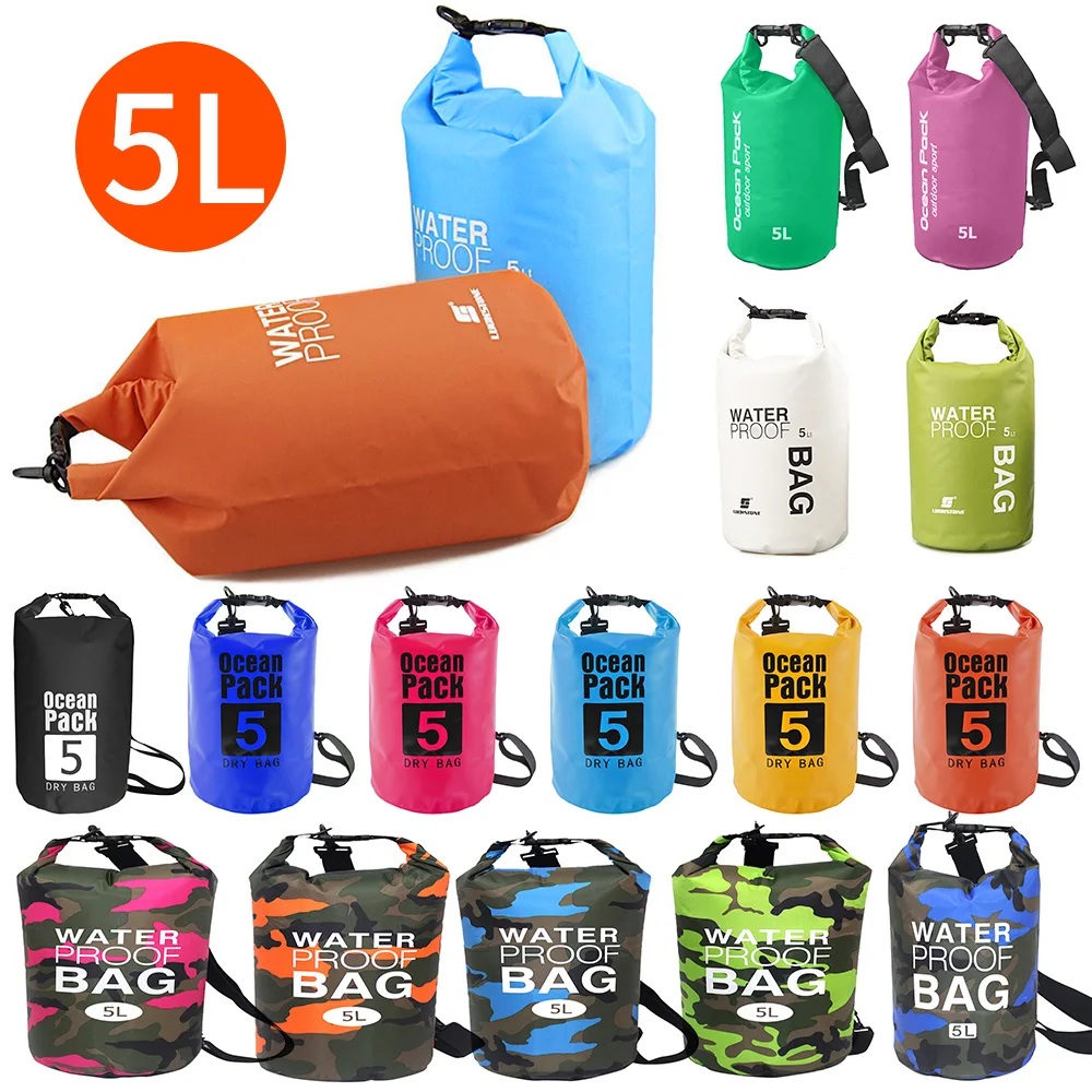 5L Waterproof Dry Bag Sack Pouch Drifting PVC Mesh Bags Swimming Rafting Kayaking River Trekking Bags Boating Floating Water Bag dry bag,waterproof bag