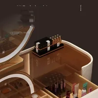 Makeup Luxury Dressing Table Mirror Led Light Salon White Dressing Table Storage Bedroom Comoda Pra Quarto Home Furniture 4