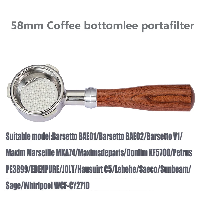

58mm Bottomless Portafilter forBarsetto / Maxim Marseille MKA74/Maximsdeparis/JOLY/Lehehe/Saeco/Sunbeam/ Sage Coffee Maker