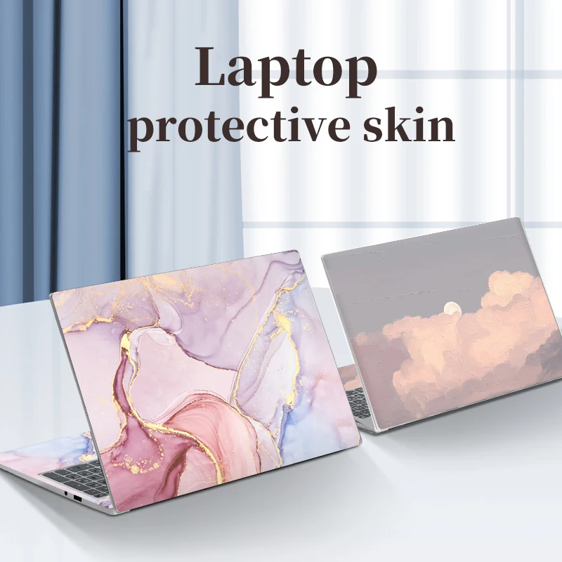Universal Marble Laptop Cover Stickers Skins Vinyl Skin 13.3"14"15.6"17.3" for Macbook /Lenovo/Asus/Hp/Acer DIY Decorate Decal