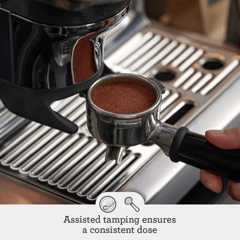 Breville Barista Express Impress Espresso Machine Grinder Milk Frother,Espresso Maker Assisted Tamping,Cappuccino Latte Machine 3