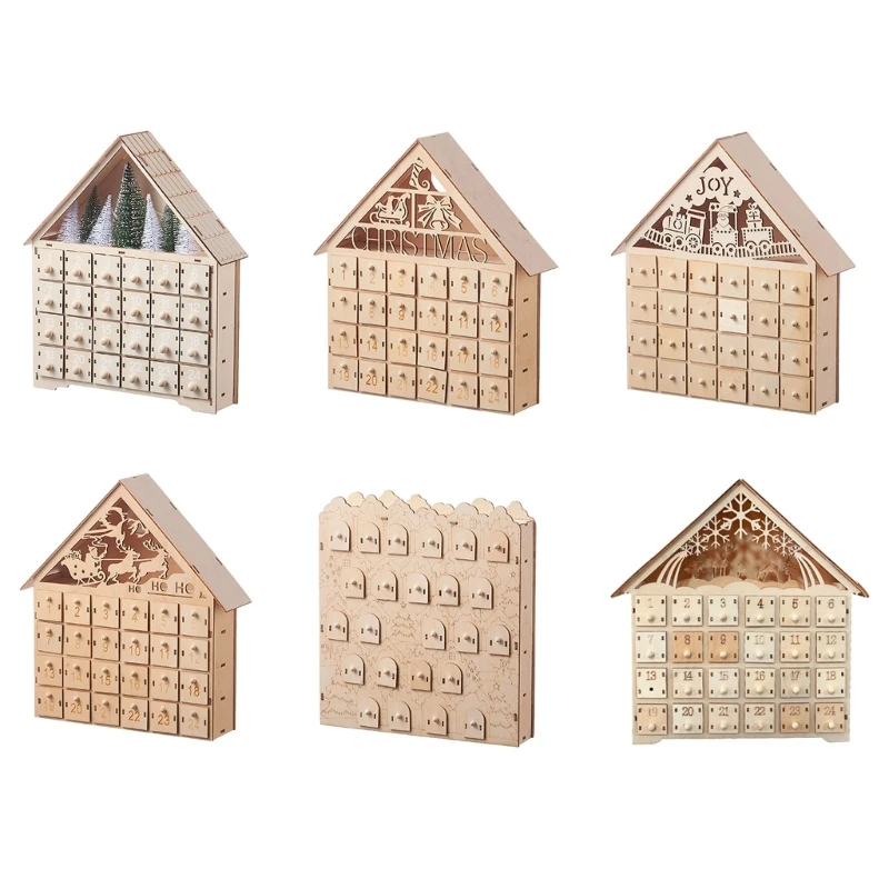 Festive Calendar Decor Countdown to Christmas Calendar Tabletop Ornament