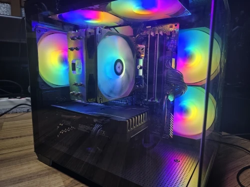 Manmu Fetival Pormotion 120mm Computer Fan Rainbow RGB/ High Cooling Performance Gaming PC Fan photo review