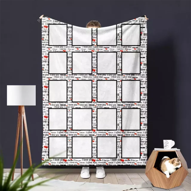 9-Panel Fleece Sublimation Blanket