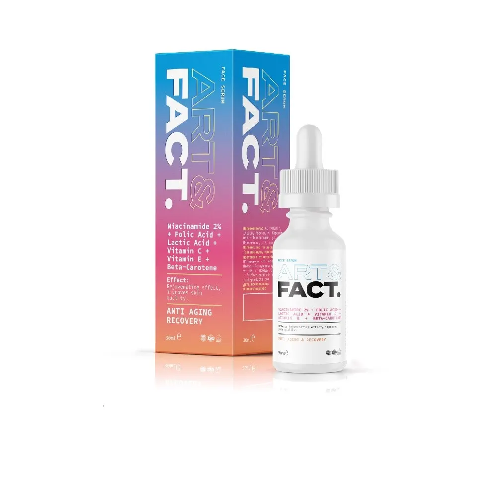 Vitamin Face Serum Art&fact With Niacinamide, Folic And Lactic Acid