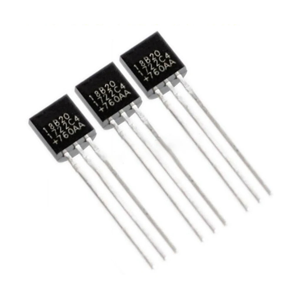 

10PCS DS18B20 18B20 TO-92 chips Temperature Sensor IC Programable 3v 5.5v VDD DQ GND 3 PIN 3PIN