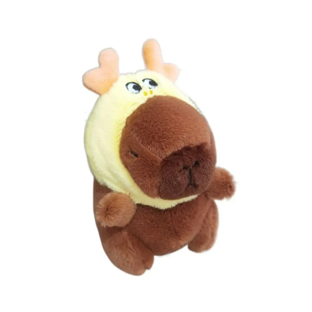 Cartoon Capybara Plush Pendant Keychain - Multicolor Stuffed Animal Accessory