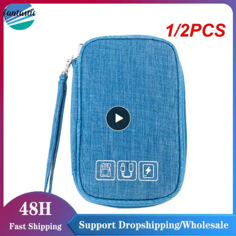 

1/2PCS Cable Gadget Organizer Storage Bag Pouch Portable Electronic Accessories Case For Cord Charger Hard Drive Earphone USB SD