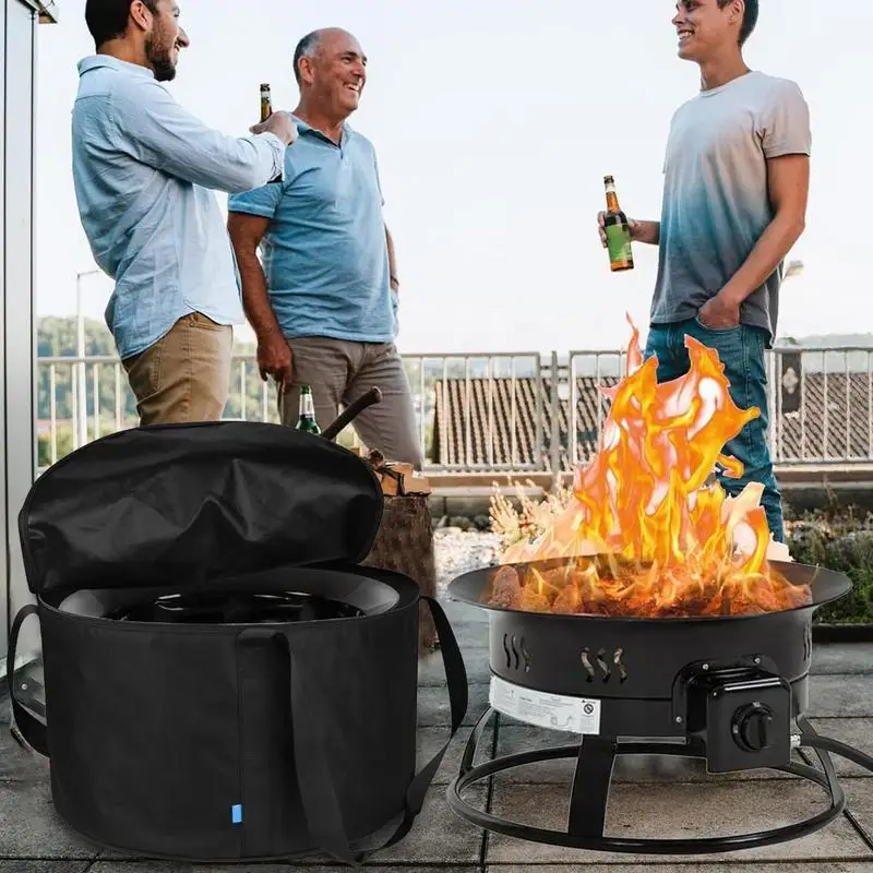 Firebowl Carry Bag Portable Carry Storage Case For 19-Inch Diameter Two-Way Separation Zipper Camping Accessories Fire Bowl Carr
