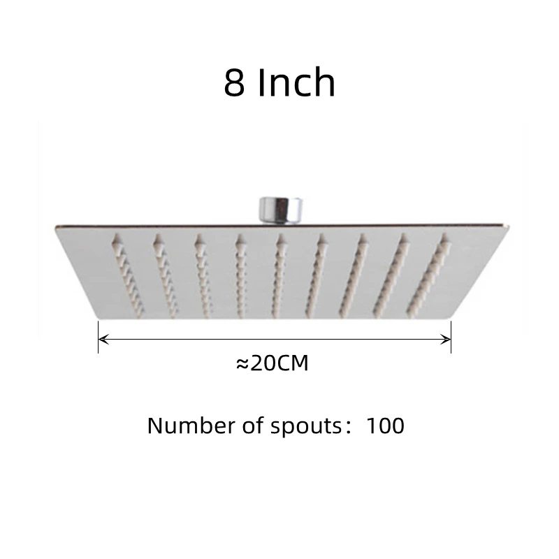 8inch Chrome Square