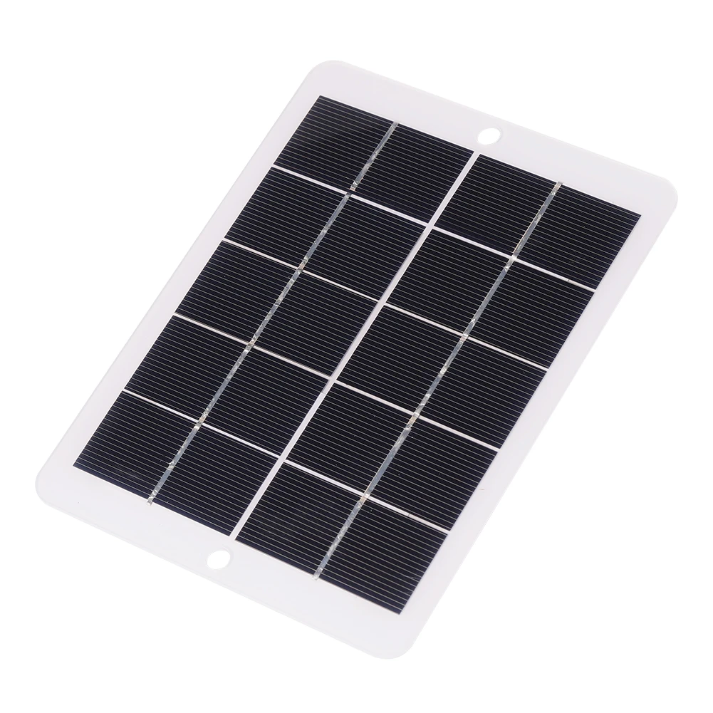3W 5V Polysilicon Solar Panel Outdoor Travel Solar Charger USB Solar Panel Phone Battery Power Bank for Camping Hiking