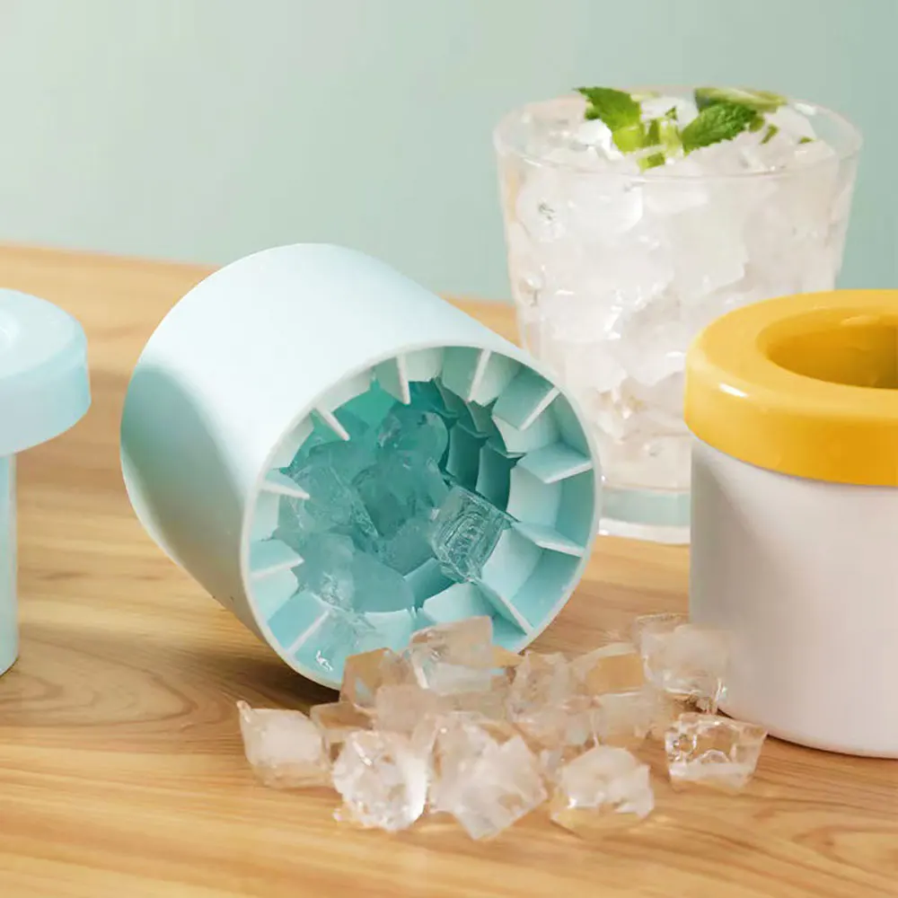 Silicone World DIY Ice Bucket Cup Mold Ice Cubes Tray Food Grade Quickly Freeze Maker Bucket Whiskey Beer ice mold