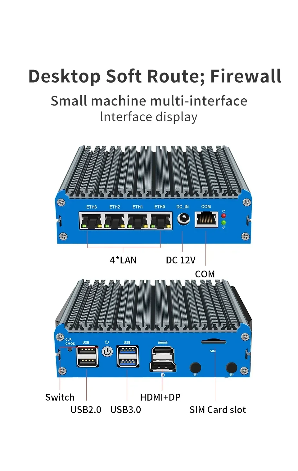 SZBOX G48S Fanless Router Alder Lake-N100 Windows 11 DDR5 NVME SSD pfSense Router OPNsense Firewall Server 5