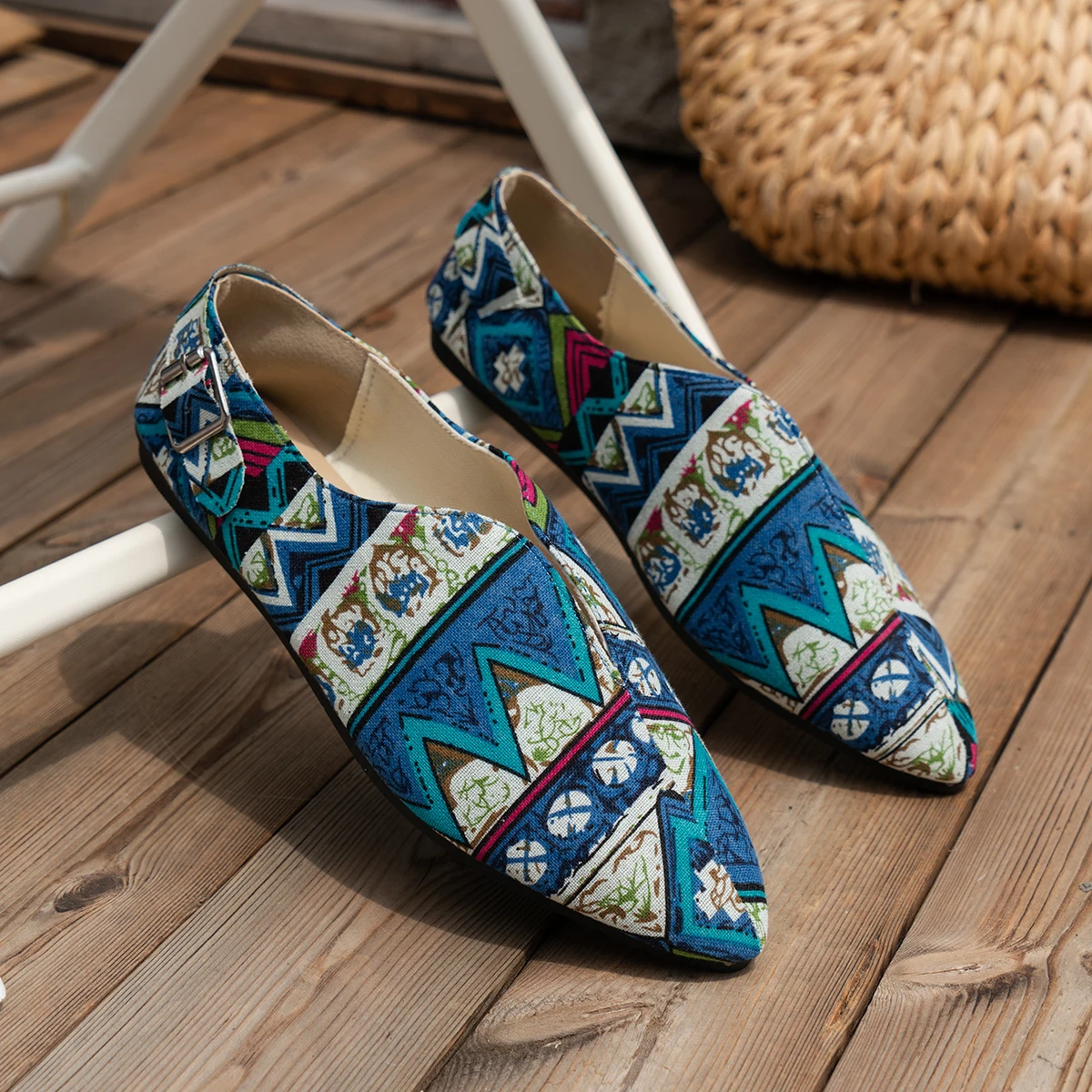 Women's Flats Loafers Comfort Shoes Plus Size Classic Loafers Daily Summer Flat Heel Pointed Toe Vintage Elegant Casual