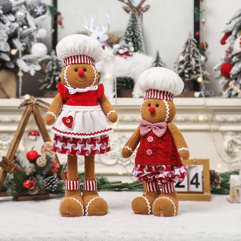 Adorable Gingerbread For Stretchable Christmas Man Telescopic Doll Ornament Cute Doll Doll Home Ornament