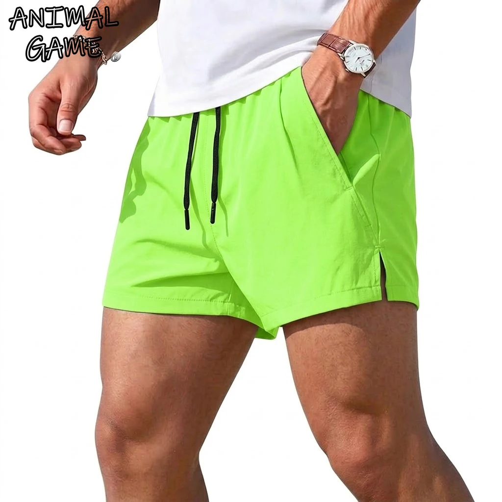 Summer Beach Men's Short Pants Quick Dry Athletic Pants Lightweight Work Trousers Casual Shorts for Men Gym Breathable Pants
