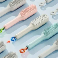1PCS Retractable Massage Comb Rotatable Automatic Cleaning Portable Durable Light Luxury Scalp Cleaning Anti-Static Hair Comb 1