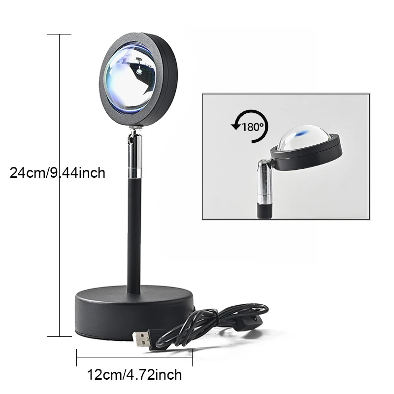 Sunset Lamp Multiple Colors Sunset Projection Lamp with Remote Smart APP Night Light for Room Bedroom Decoration Photography