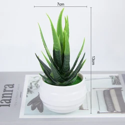 Miniature Artificial Bonsai Tree with Potted Flowers for Home and Garden Decor (T14)