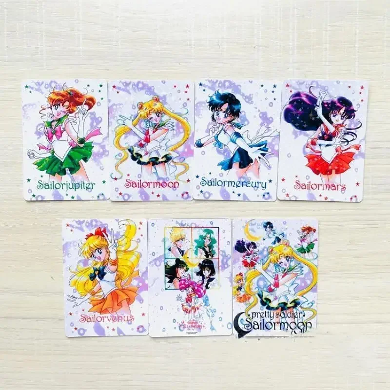 7 Pz/Set Self Made Sailor Moon Mizuno Mizuno Ami Sailor Mars Sailor Venus Anime Game Characters Classic Series Collection Card