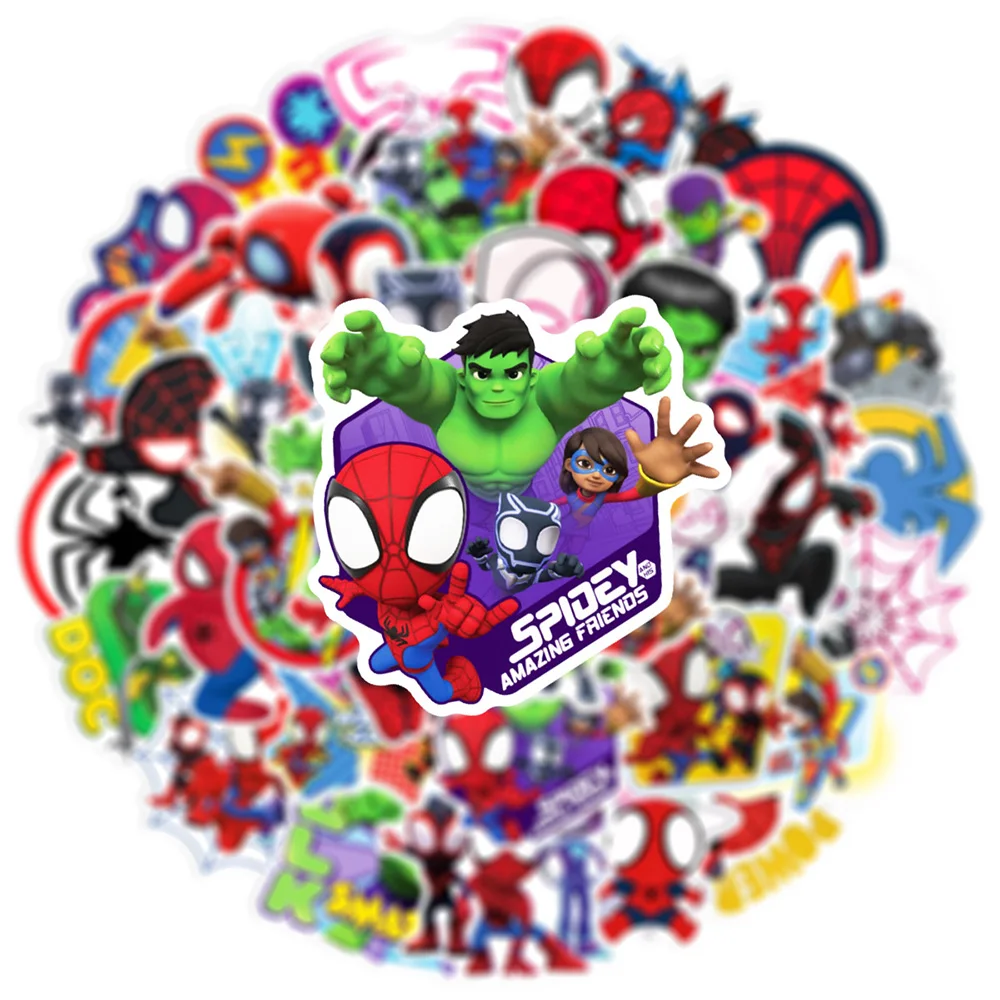 10/30/50PCS New Spider Man Amazing Friends Sticker DIY Guitar Laptop Luggage Skateboard Graffiti Decals Fun for Kid 3