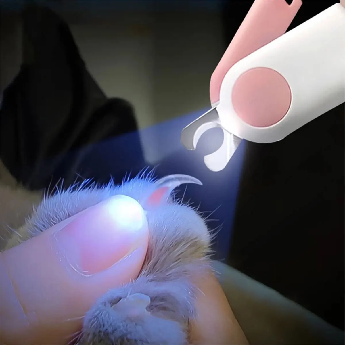 Cat Nail Clipper with LED Light Safety Pet Nail Trimmers Cat Claw Clipper Scissors Dog Cutter Avoid Excessive Cutting Pet