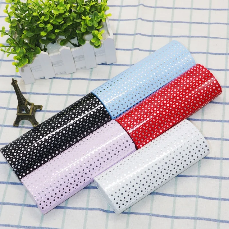 

Oval Hard Sunglasses Box Handmade Leather Glasses Case Pouch for Women Eyewear Bags Protection Box Container