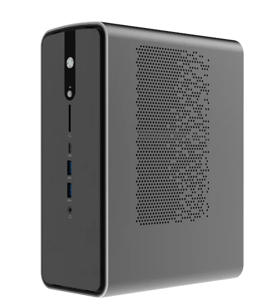 מארז מחשב שולחני LCFC-H02 Mid Tower Mini-ITX עם מעבד AMD Strix Halo FP11, זיכרון RAM 8xLPDDR5 8000MHz, מארז מתכת ומאוורר במלאי