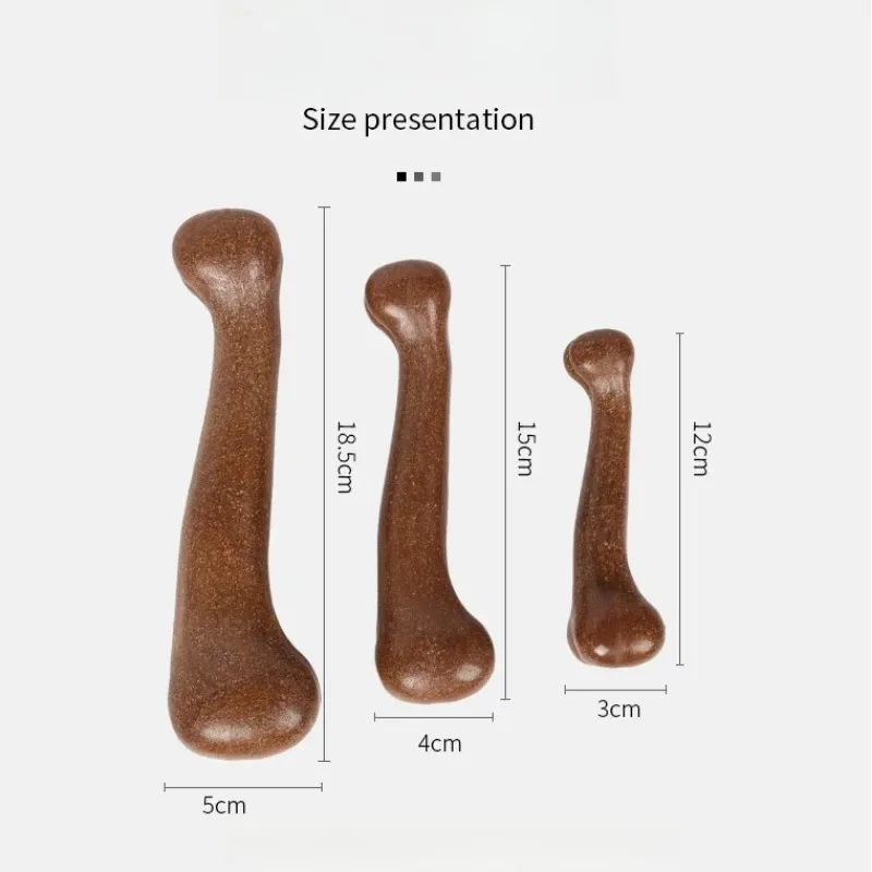 Unbreakable Dog Chew Bone Toy Natural Rubber Puppy Teething Relief Certified Non-Toxic Dental Cleaning Small/Medium/Large Dogs 6