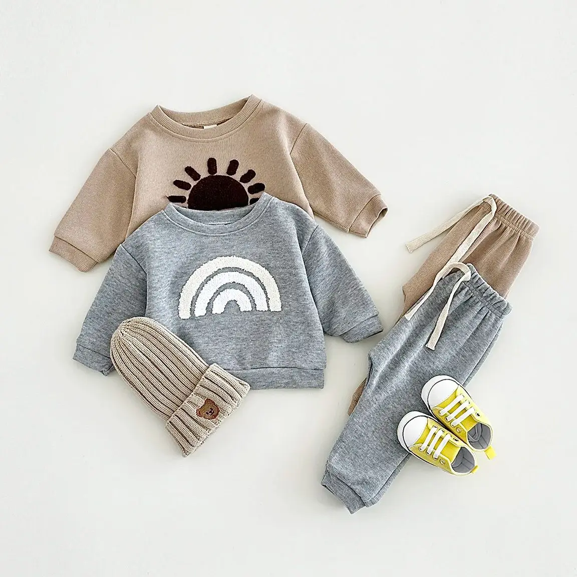Kids Clothes Set Spring Autumn Baby Boy Girls Cotton Long-Sleeved Sweatshirts + Pants Infant Baby Suit Outfits kids clothes set