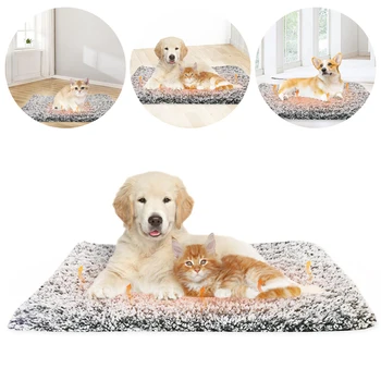 Self-Warming Cat Bed Pad Self-Heating Thermal Cat Dog Bed Mat Pet Warming Pad Soft Thickened Blanket Pad for Indoor Outdoor Pets 2