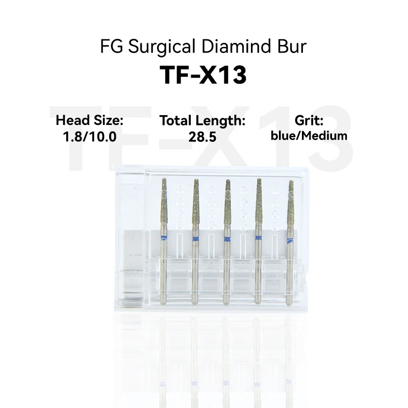 

10pcs FG Surgical XL TF-X13 28.5 Dental Diamond Burs Strawberries Drill FG Polishing Burs for High Speed Handpiece Dentist Tools