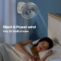 Ventilateur de bureau portable multifonctionnel, 1200mAh, sans fil, 3 vitesses, refroidisseur personnel silencieux 5