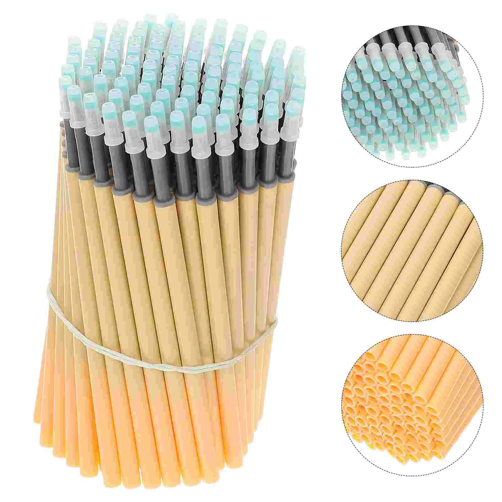 

100 Pcs High Capacity Gel Pen Come Smooth Refill Replacements Plastic Refills