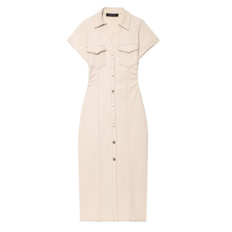 レディースウェア Theredthread S oval pleats dress THEREDTHREAD / ザレッドスレッド】S oval pleats dress