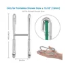 1/2 Pcs Shower Hook 304 Stainless Steel Glass Door Shower Hook Towel Rack Hooks Kitchen Bathroom Frameless Drilling-Free Hanger 6