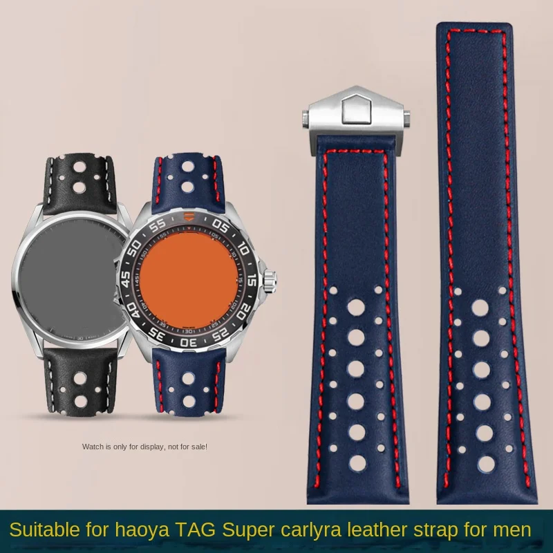 Adatto Per Etichetta In Pelle Da Uomo Heuer Heuer Serie F1 Cinturino Per Orologio, Catena Per Orologio In Pelle Bovina, Accessori Da Uomo 22Mm