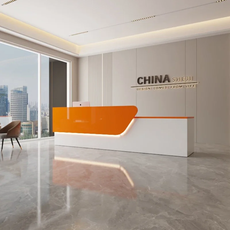 European Beauty Reception Desks Luxury Simple Modern Nordic Reception Desk Unique Quality Commercial Furniture