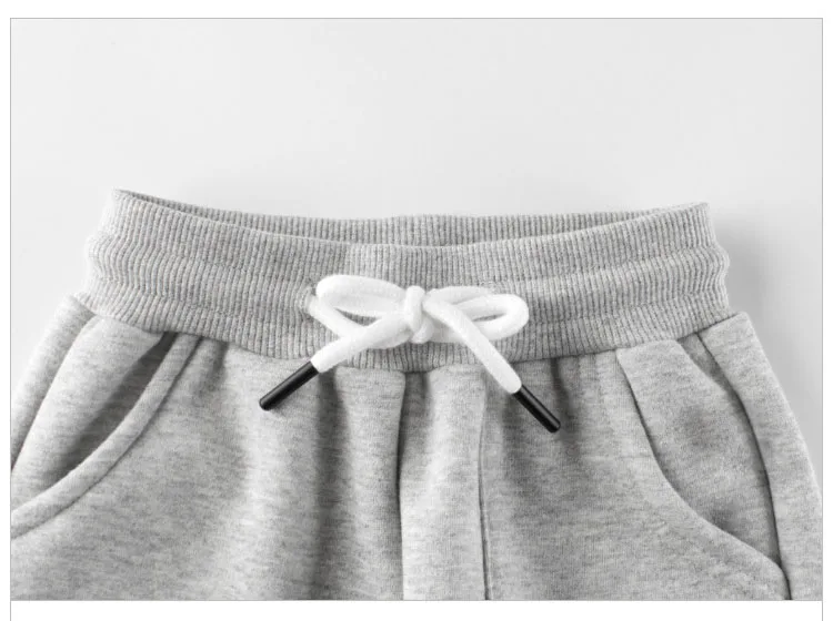 Pantalones de chándal holgados para niños y niñas, ropa de algodón para otoño e invierno, 2-8T