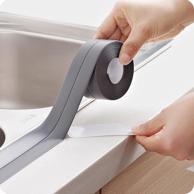 Sealing Strip Tape 1 Roll PVC For Bathroom Bath Toilet Kitchen Caulk Self Adhesive Waterproof Wall Sticker Mold Proof