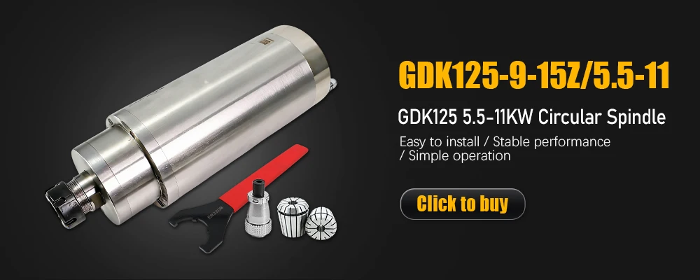 5500w 125mm Round Spindle Motor For metal Processing ER32 450hz-750hz 9000-15000