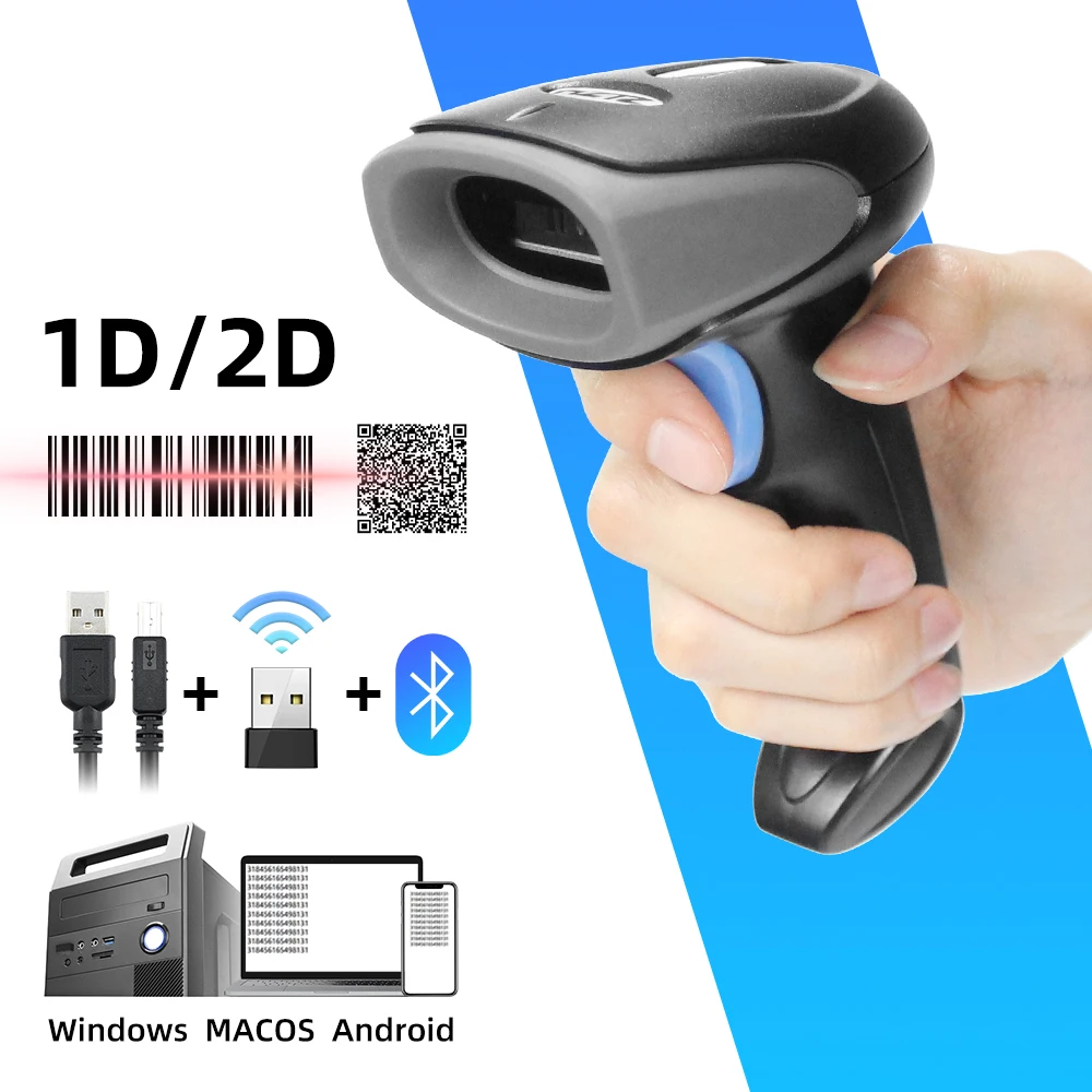 Description Picture 4 of itemH1W Handheld 2D Wireless And H2WB Bluetooth 1D/2D QR Code Wired Reader for IOS Android Ipad Computer Small Barcode Scanner